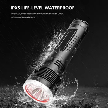 

XHP70 LED Flashlights Rechargeable OLED Display 10000LM Lightweight Easy Carrying LED Flashlight Waterproof Outdoor Torch