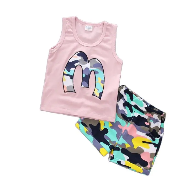 Disney Mickey Princess Kids Baby Girls Elephant lovely Set Children Summer Casual Fashion Vest Tops+Shorts Tracksuits Outfits | Детская