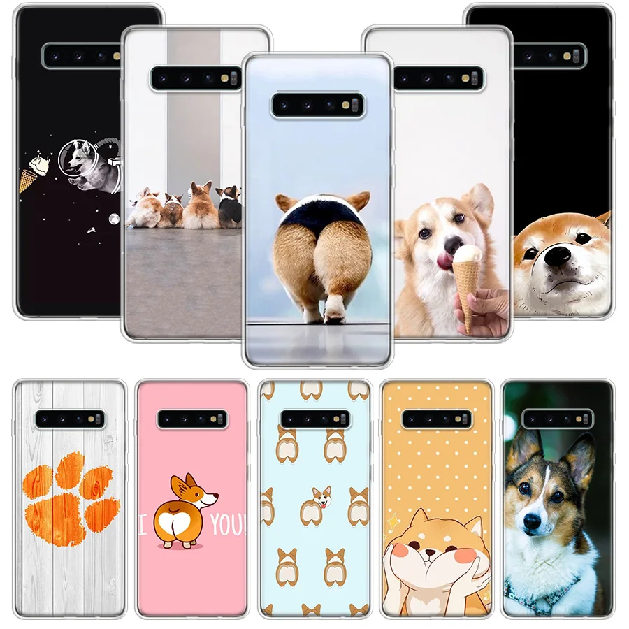 Милый чехол Corgi Dog для Samsung Galaxy A50 A70 A40 A30 A20E A10S Note 20 Ultra 10 Lite 9 8 A6 A7 A8 A9 Plus | Мобильные