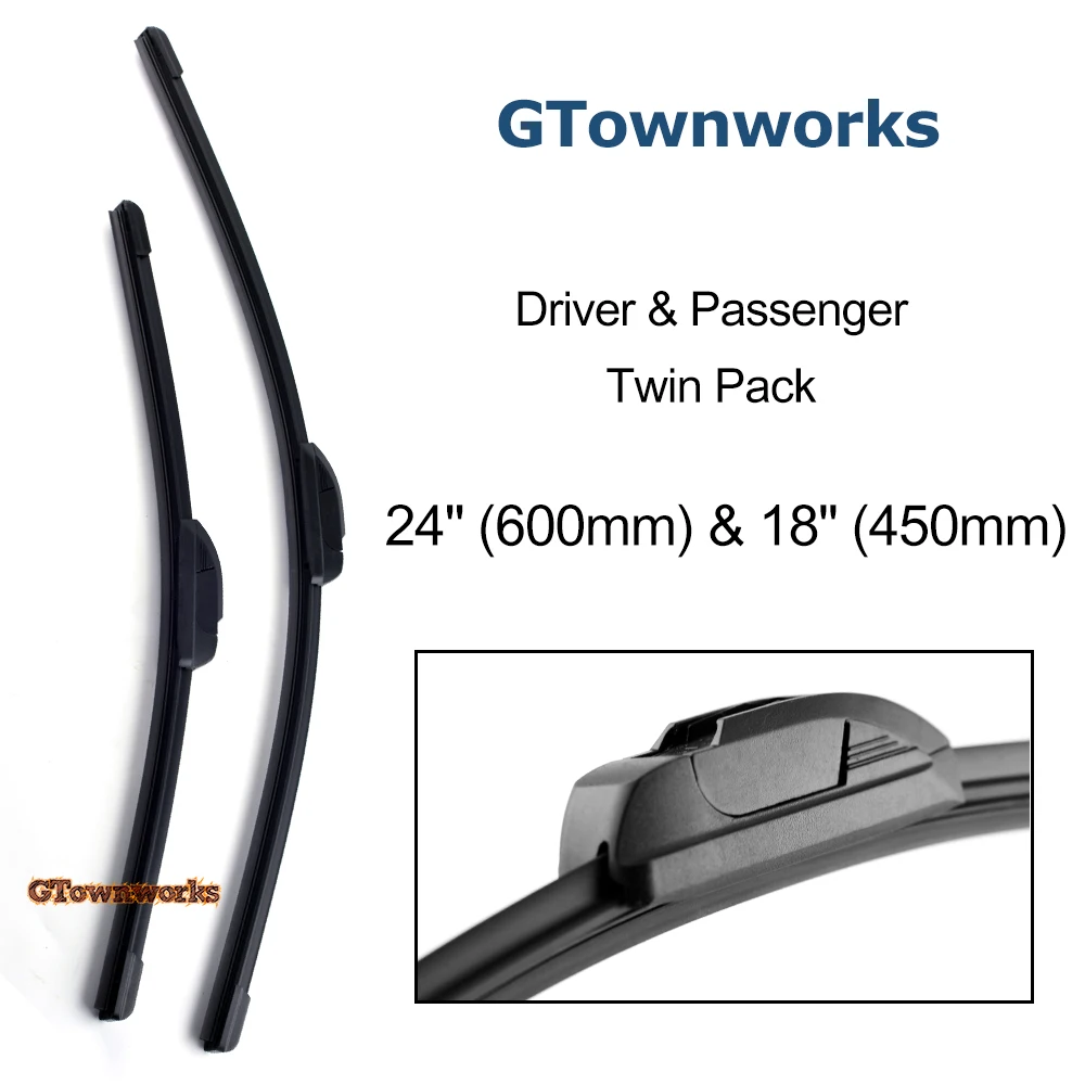 

Wiper Blades For Renault Megane Sport Tourer 2003-2006 U-Type hook Arm Windshield Rubber Wipers 24'' 18''