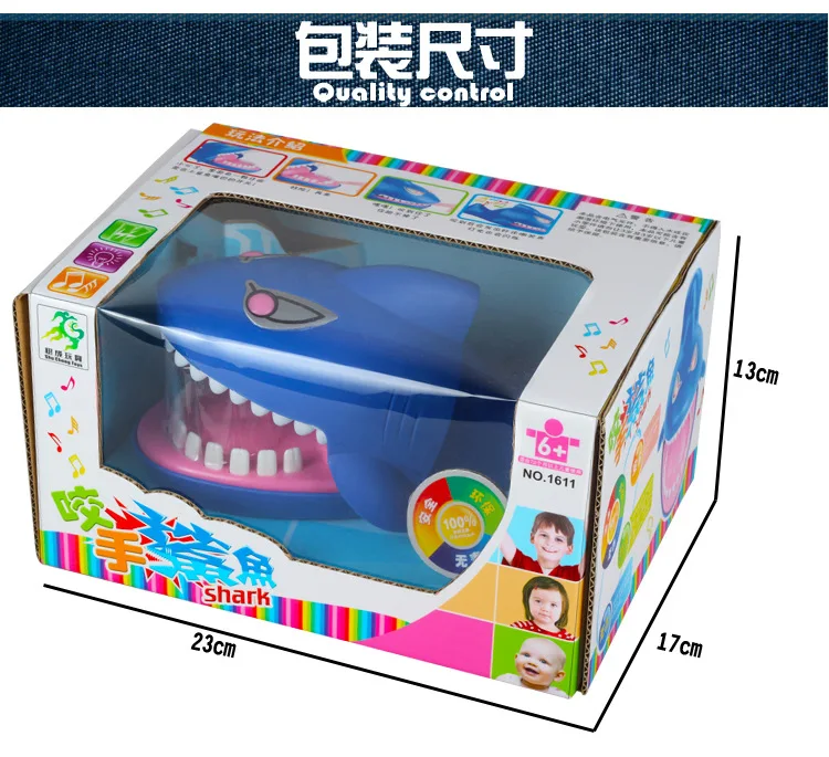 Megalodon Bite Finger акула игрушка зубами укус игра трюк звук и светильник для отдыха вечерние настольные игры