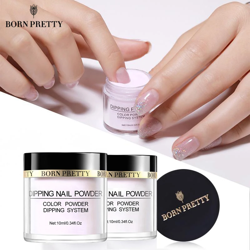 BORN PRETTY окунание порошки для ногтей градиент Французский натуральный цвет