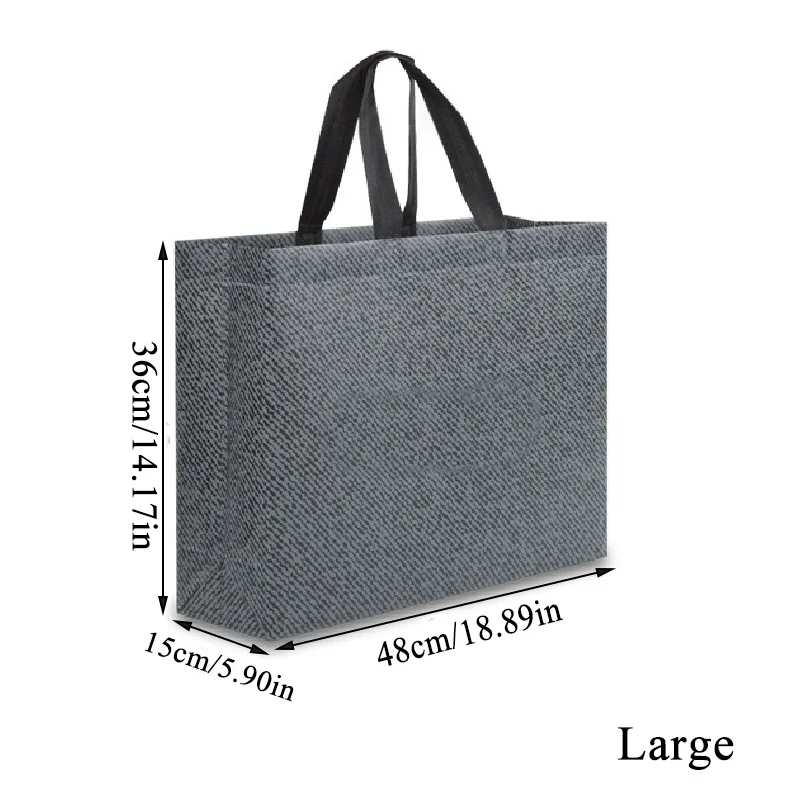 Женская Складная сумка для покупок многоразовая Эко сумка большая вместительность Водонепроницаемая тканевая Нетканая сумка прочная серая женская сумка S-L - Габаритные размеры: L