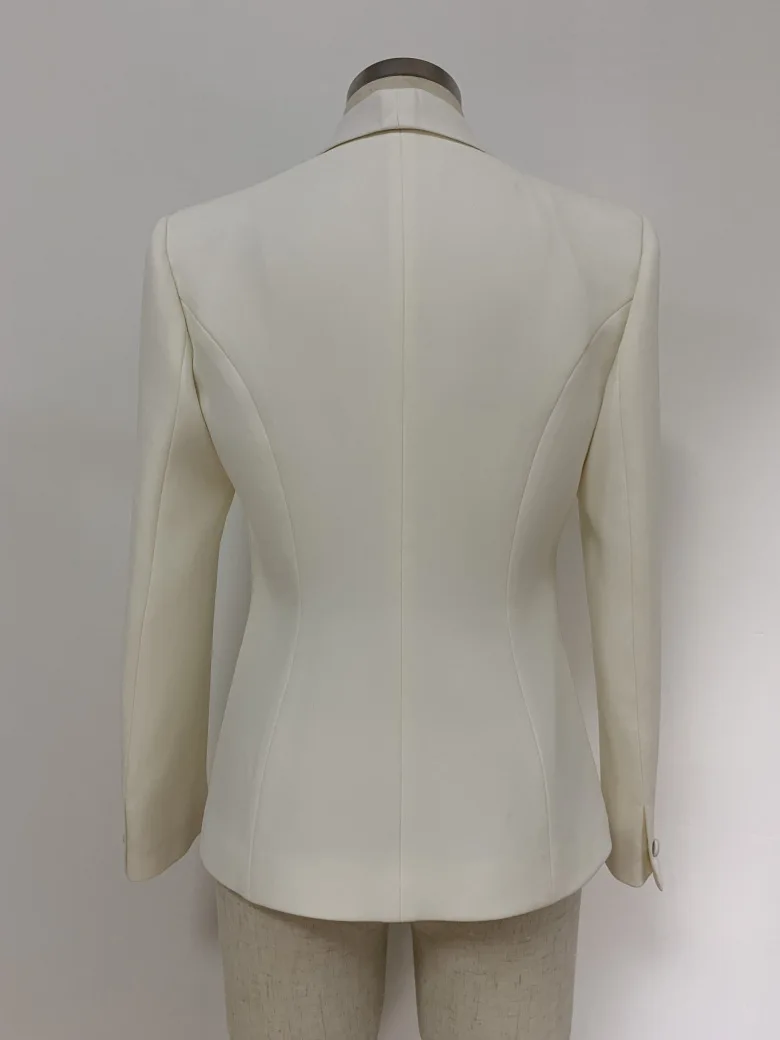 Women Blazers Elegant Office Ladies jacket Shawl Collar Single Button Blazers Plus Size Slim Black White Blazer chaqueta mujer