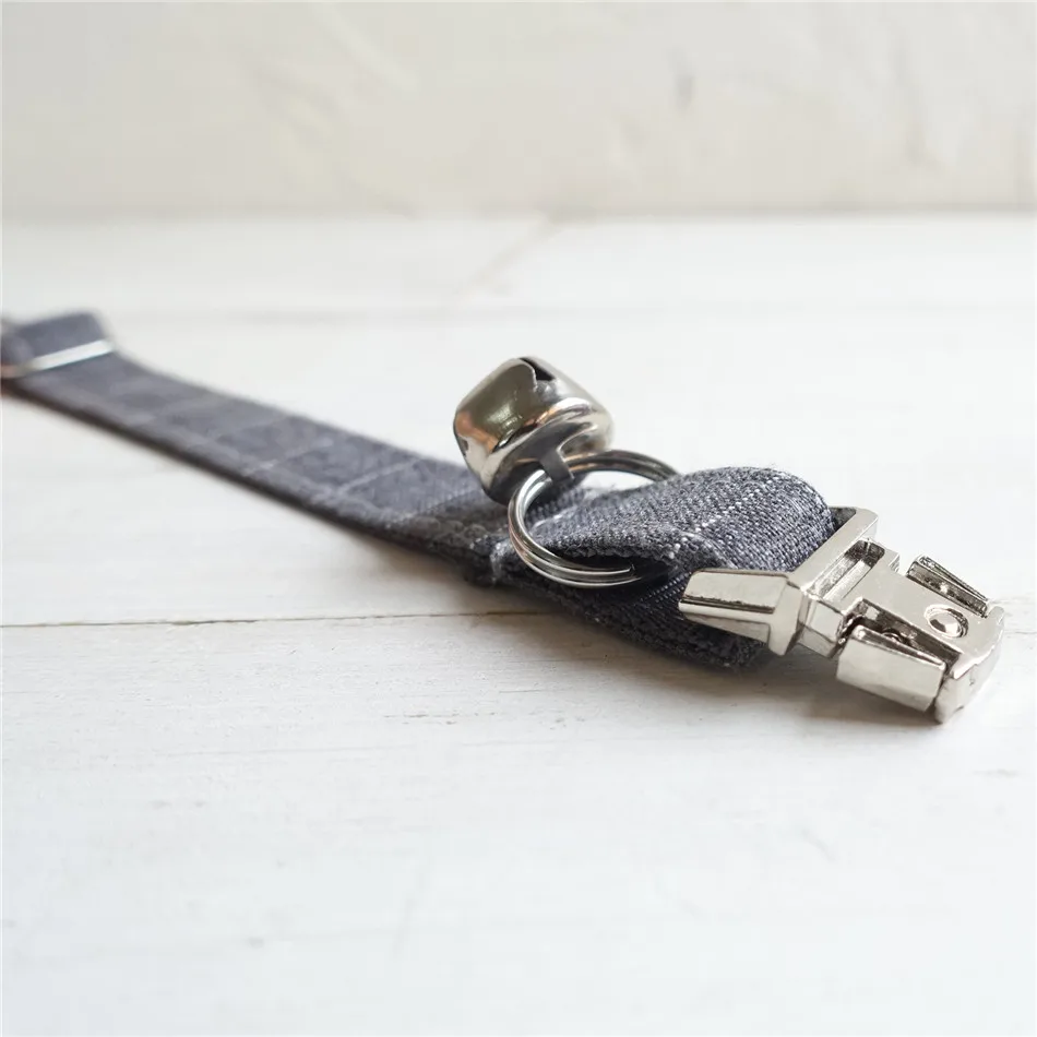 Collar For Cats Personalized Suit Lattice Cat Collar Custom Engraving Pet Collar for Cats Small Dog Adjustable with Metal Buckle