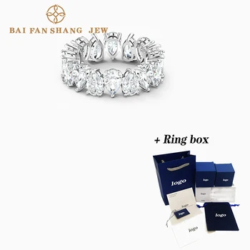 

2020 Fashion Jewelry SWA New VITTORE PEAR Ring Charming Drop-Shaped Decoration Female Engagement Ring Romantic Jewelry Gift