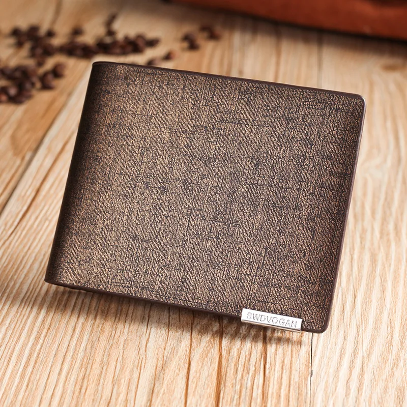 

Swdvogan New Style Gold Sand Wallet Men Multi-functional Wallet Hardware Clamp Microfiber Material Leather Wallet Wholesale