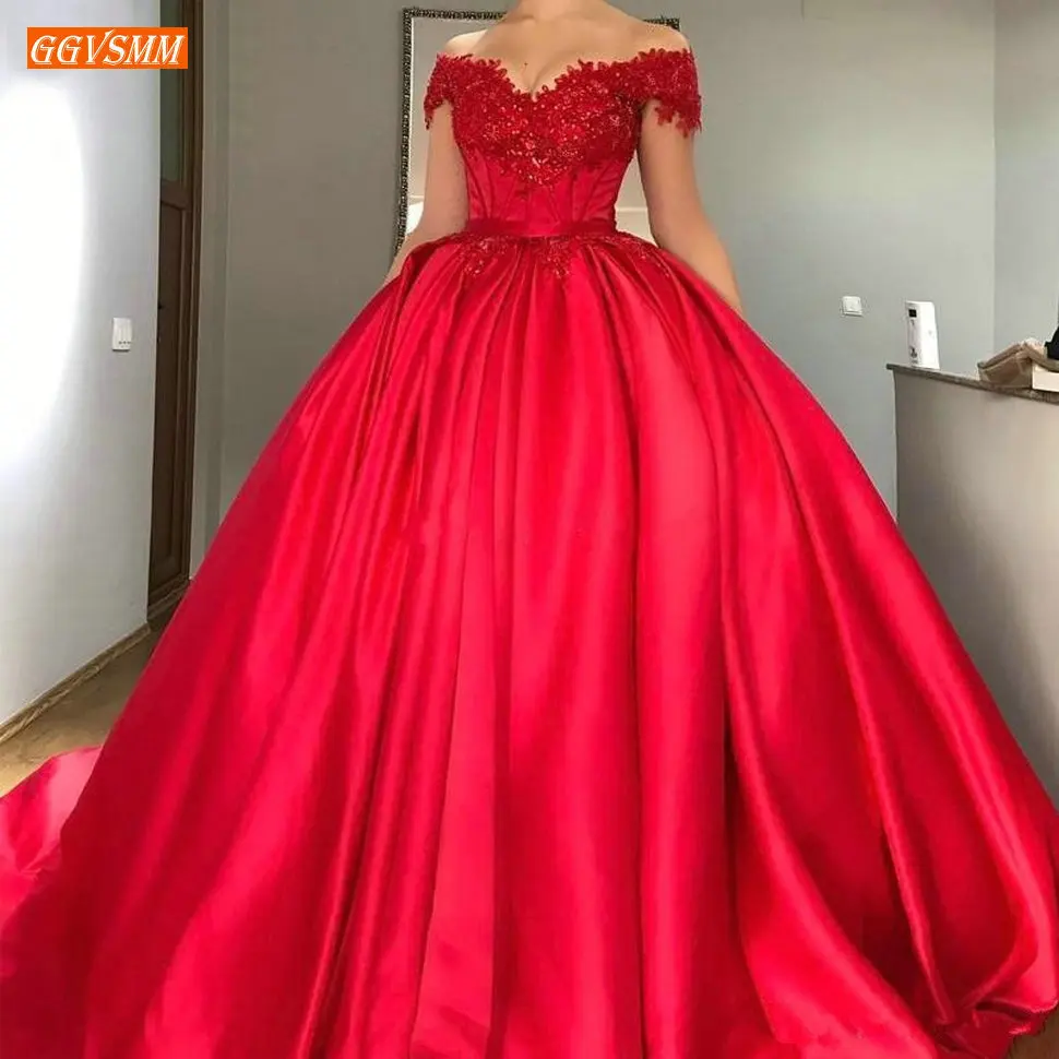 red satin bridesmaid dress