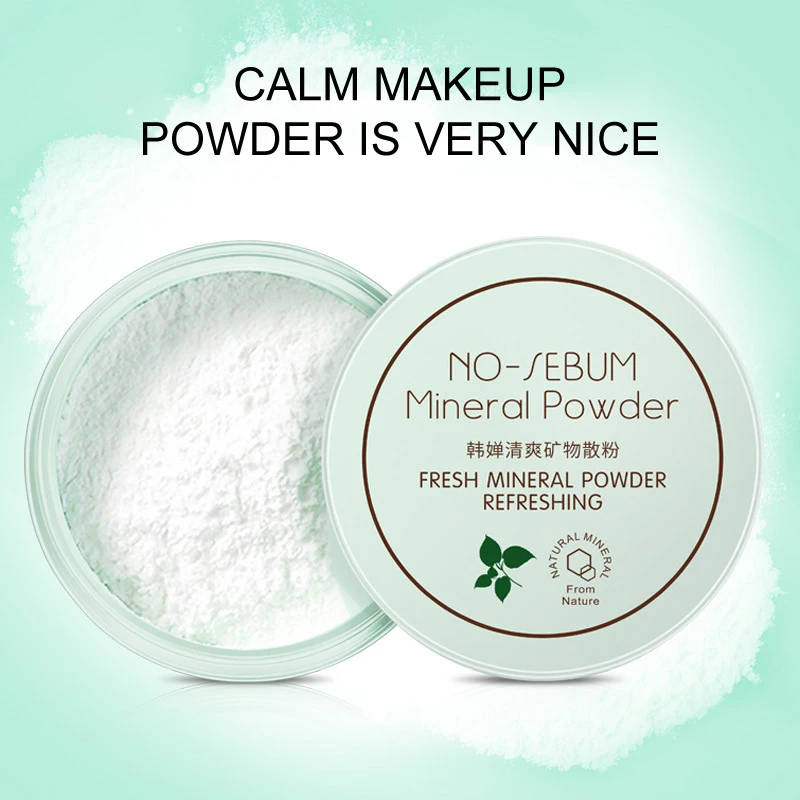 Han Chan Mineral face powder matte loose powder setting powder makeup powder Oil-control Pores Concealer Compact Cosmetic TSLM1