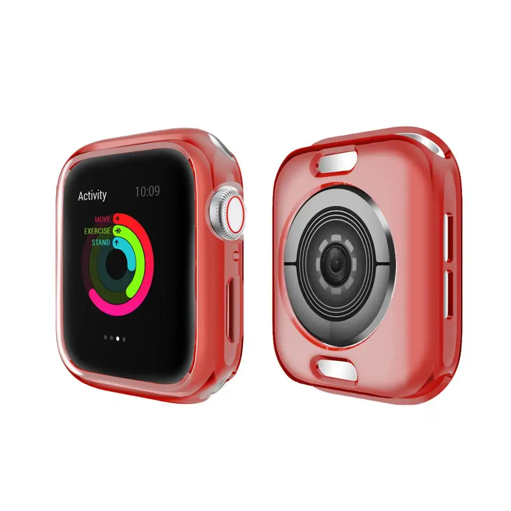 Чехол для наручных часов Apple Watch 4 5/3/2/1 40 мм 44 царапин половина пакета electroplating TPU шесть цветов чехол s для наручных часов iWatch, версия 3, 2, 42 мм, 38 мм