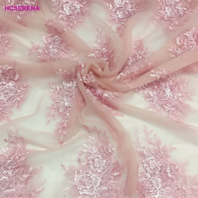 

French Mesh Lace 2019 Latest High Quality African Laces Fabric For Wedding Fabric Embroidery Tulle Lace Fabric free shipping