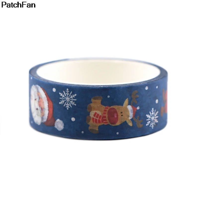 20 шт./лот Patchfan Рождественский фестиваль украшения DIY Скрапбукинг дети клей васи маскирующая Лента Печатный узор стикер A2595