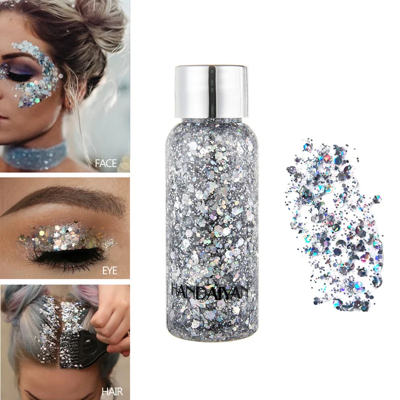 

9 Color Eyeshadow Glitter Nail Hair Body Face Glitter Gel Art Flash Loose Sequins Cream Decoration Party Festival Glitter