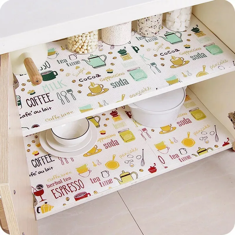 

2M Kitchen Stickers oil-proof Table Mat placemat for dining table Drawer Shelf Liners Waterproof Mat pad Tile Floor Stickers