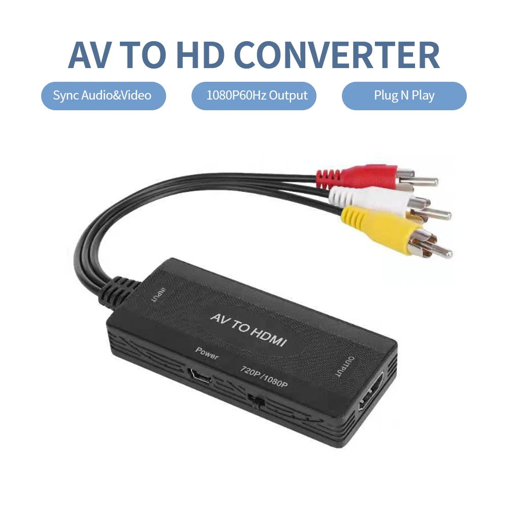 Преобразователь RCA в HD AV на аналоговый и цифровой адаптер L/R CVBS Аудио Видео