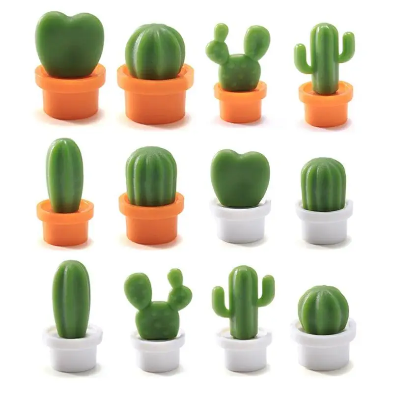 6 шт милый суккулент магнит кнопка кактус холодильник стикер сообщений