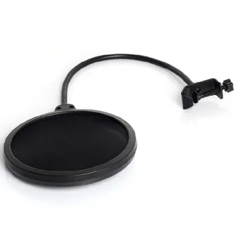 

Adjustable Anti Spit Easy Install Improve Plosive Sound Studio Swivel Mount Black Long Arm Recording Protective Microphone Cover