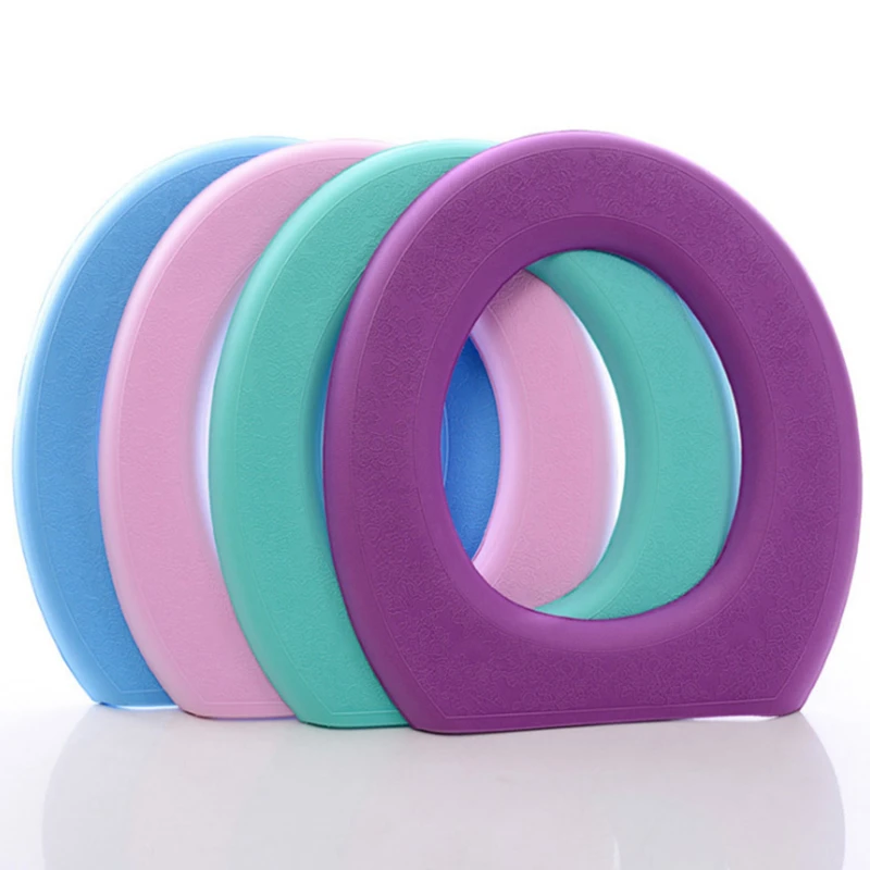 Toilet Seat Cover Universal Toilet Seat Thickened Mat Soft Warm Washable For Home Decor Closestool Mat Waterproof EVA Seat Toilet Case Accessory