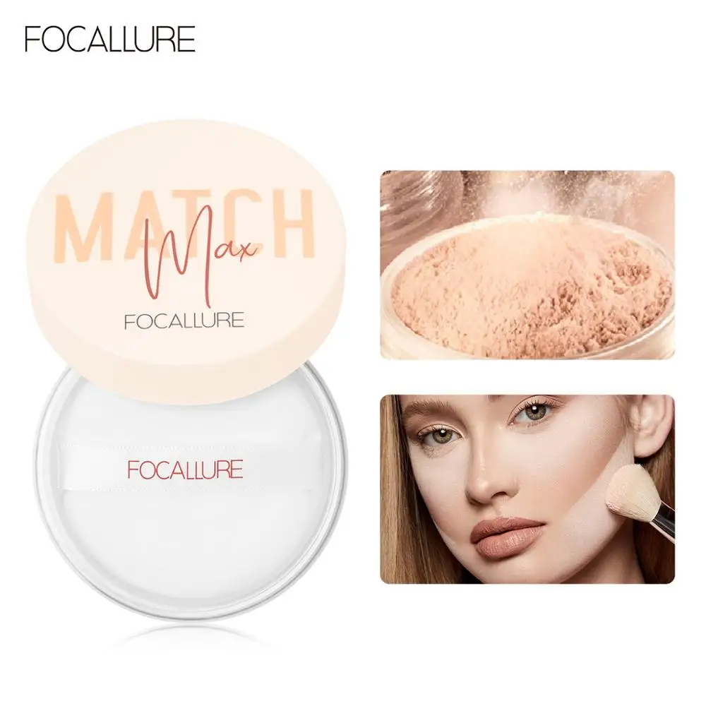 

FOCALLURE Maximum Oil-Control Face Powder 4 colors Loose Powder for face Waterproof Lightweight Matte Finish Makeup