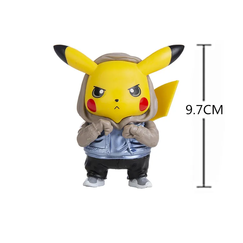 6Pcs/set Pokemon Pikachu Anime Characters High-quality Toy Model Fire Dragon Anime Doll Children's Christmas Birthday Best Gift