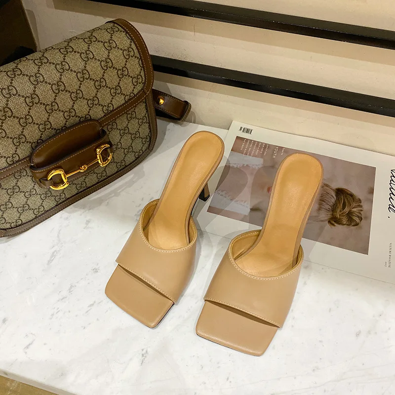 

High Heel Summer Slippers Fashion Open Toe Solid Color Women's Sandals Outdoor Casual Women's Shoes For Parties z901