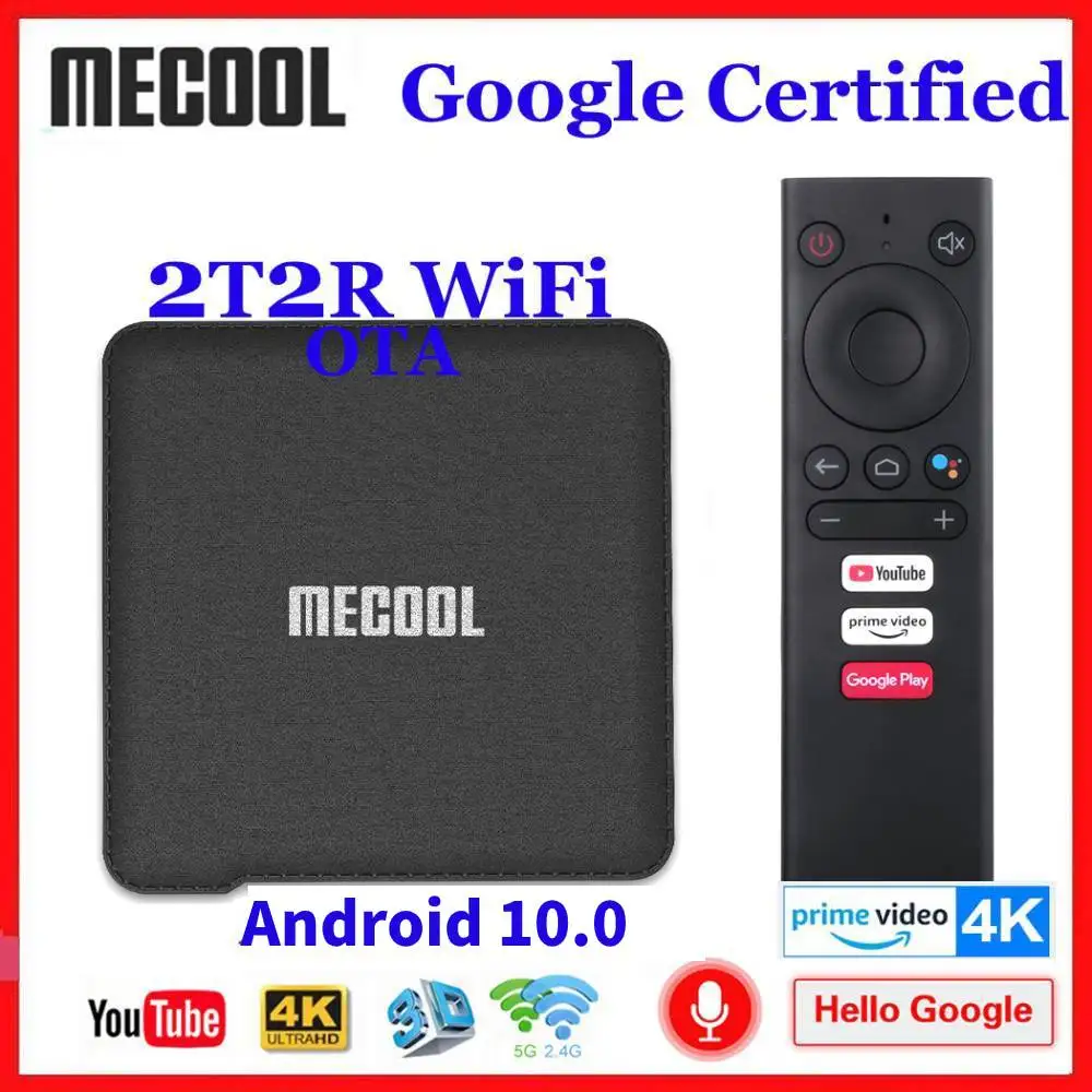 Media-Player Tv-Box Wifi Mecool Android-10.0 Prime Video KM1 Smart Amlogic S905x3 Google-Certified