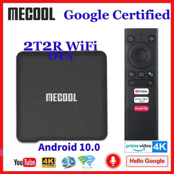 Mecool-TV Box KM1 con Android 10,0, reproductor multimedia certificado por Google, Amlogic S905X3, Android 10, ATV, 2T2R, WiFi, Smart Androidtv, Prime Video