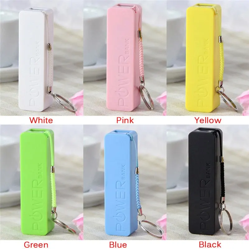 jump pack 1pc Portable 2600mAh USB External Power Bank Case Pack Box 18650 Battery Charger Powerbank With Key Chain （No Battery） 6 colors car jumper