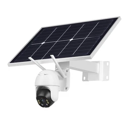 Caméra de surveillance extérieure PTZ IP WIFI hd 1080P, dispositif de sécurité sans fil, avec panneau solaire, batterie 8W, couleur, Vision nocturne, détection humaine 