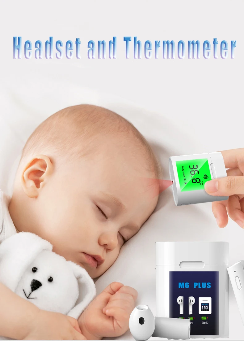 

mini Earbuds Bluetooth LCD Fone De Ouvido Wireless Sport Earphones With Temperature Tester sports bluetooth earphone thermomete