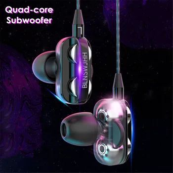 

Quad-core Dual Dynamic Drivers USB C In-Ear Earbuds HiFi Type C Earphones Headset for xiaomi 8 For Letv For Huawei Earphone