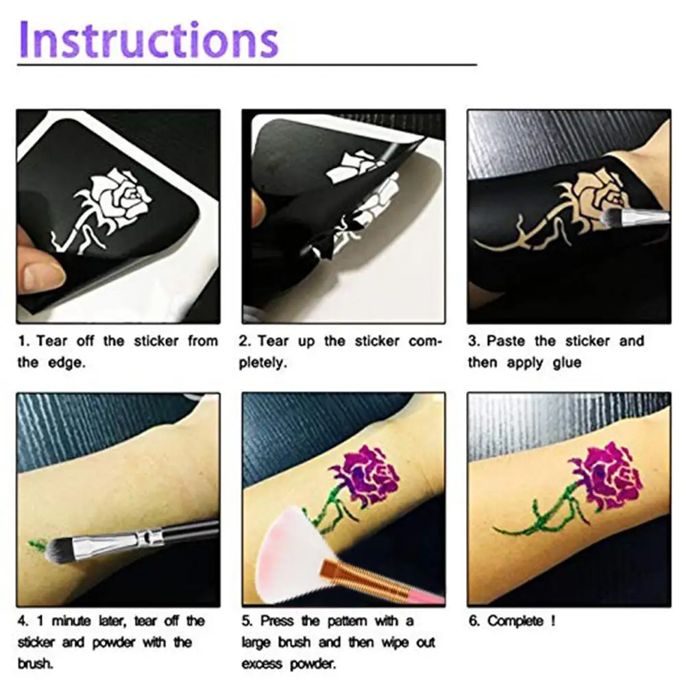 30 Colors Set Flash Diamond Shimmer Glitter Powder For Temporary Tattoo Kids Face Body DIY Nail Body Painting Art Makeup Tool