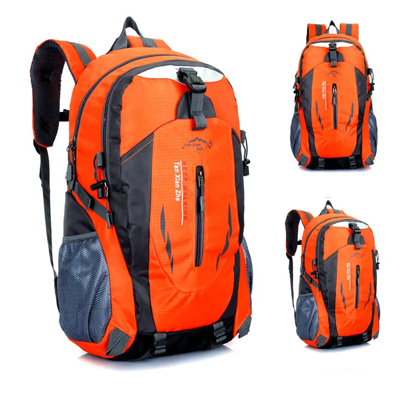 40L уличный рюкзак для трекинга, альпинизма, пешего туризма, спортивные рюкзаки для путешествий, походные сумки, водонепроницаемая велосипедная сумка для мужчин и женщин, спортивная сумка - Цвет: Orange