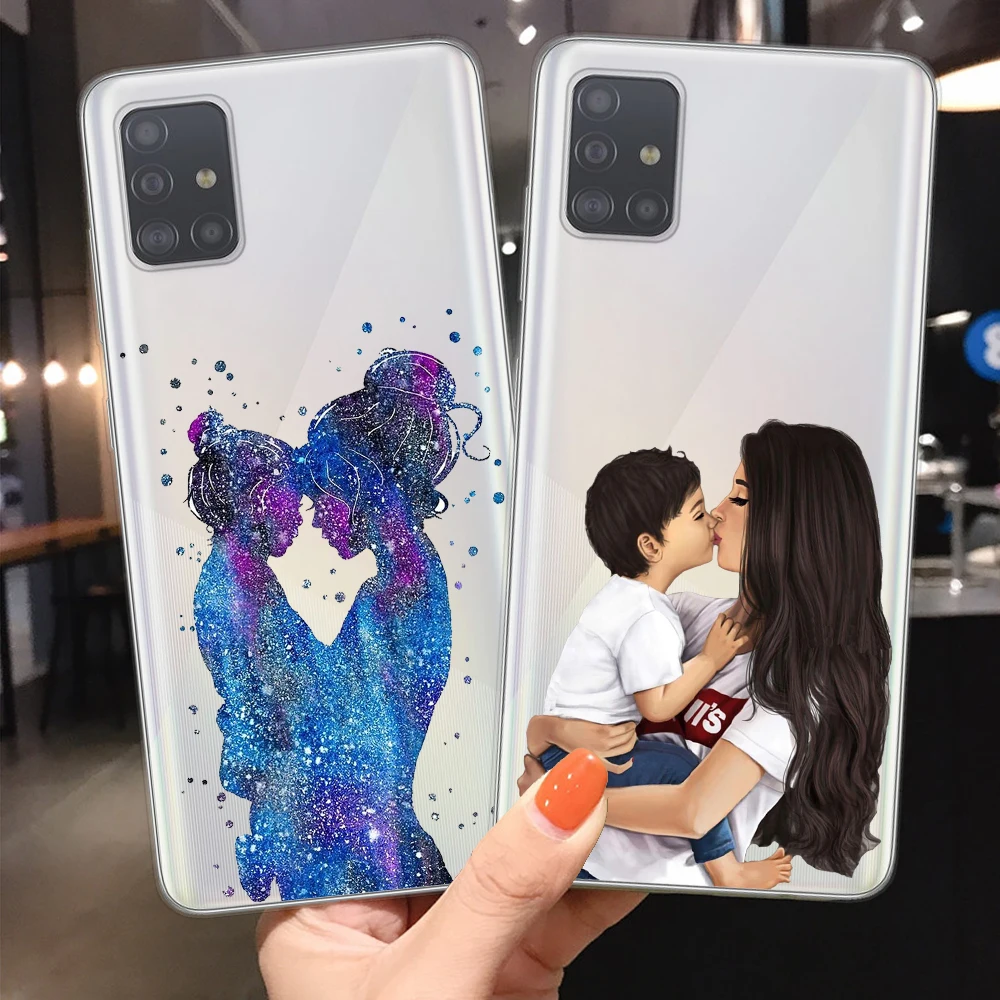 Модный мягкий чехол из ТПУ для Samsung S20 Ultra Plus A51 A71 A10 A20 A30 A40 A50 A70 с изображением мамы