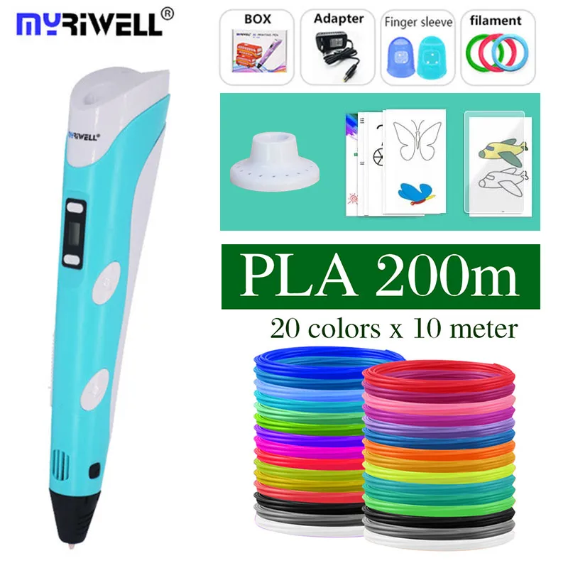 Myriwell 3D Pen RP100b Include PLA  Filament 1.75mm,Magic Pen,The Kids Drawing Tool,Christmas Presents,Birthday Gift