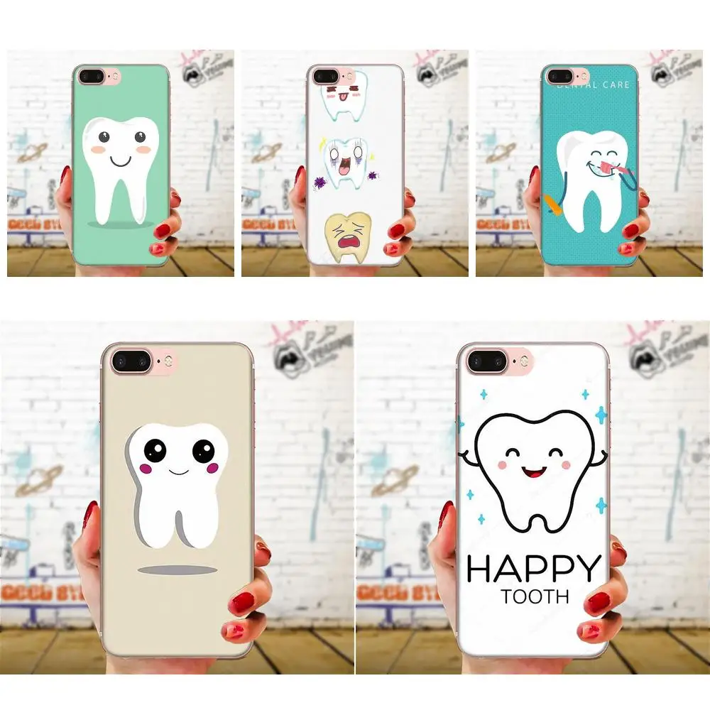 Cartoon Cute Teeth For Galaxy Alpha Note 10 Pro A10 A20 A20E A30 A40 A50 A60 A70 A80 A90 M10 M20 M30 M40 High Quality Soft Back | Мобильные