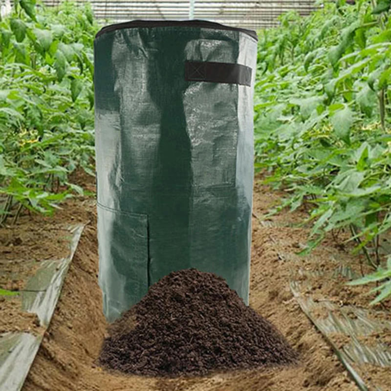 Organic Waste Kitchen Garden Yard Compost Bag Environmental PE Cloth Planter 