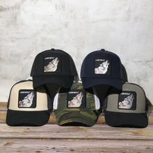 Высококачественная бейсбольная Кепка с вышивкой в виде одинокого волка и фермы, модная женская и мужская кепка, Регулируемая Кепка с изображением животных, Черная кепка для папы