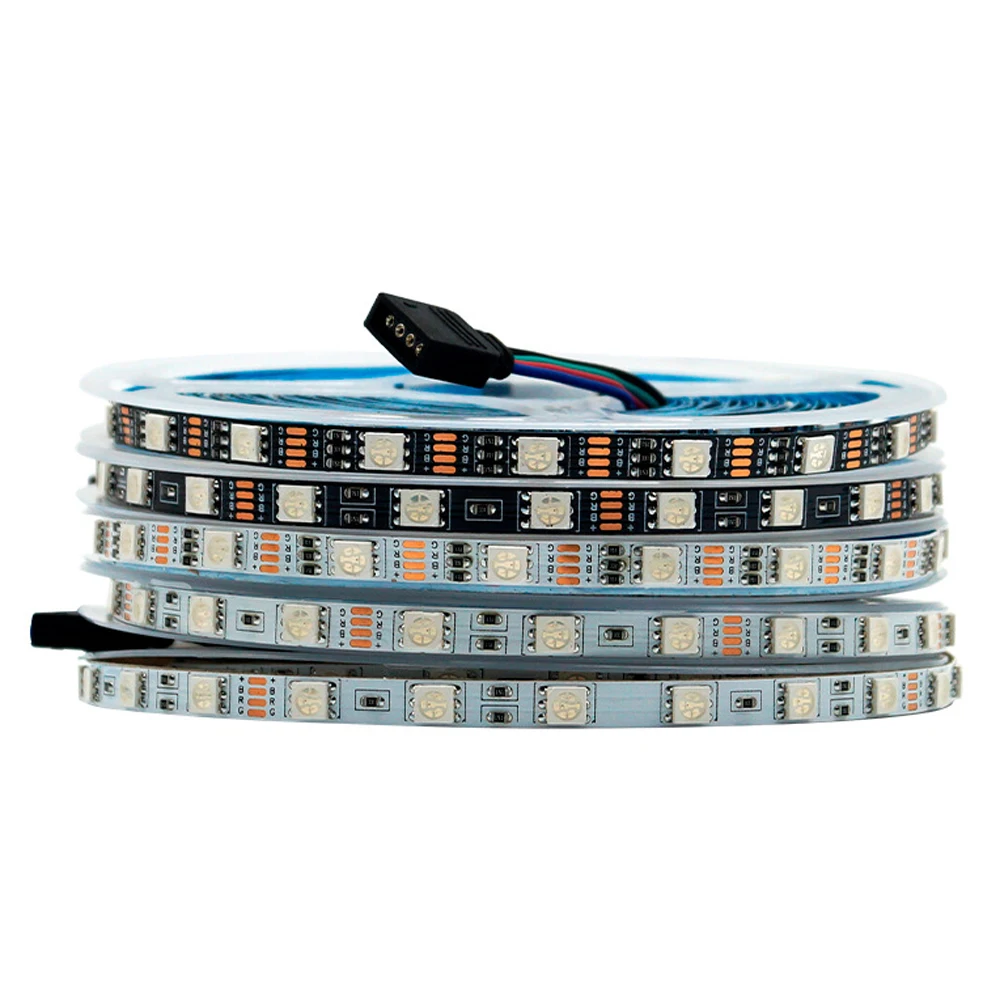 

5V 12V 24V RGB LED Strip Light 5050 5M 300LEDS Flexible RGB Led Strip Light Tape Led Strip lamp Tv Backlight Ribbon 50m