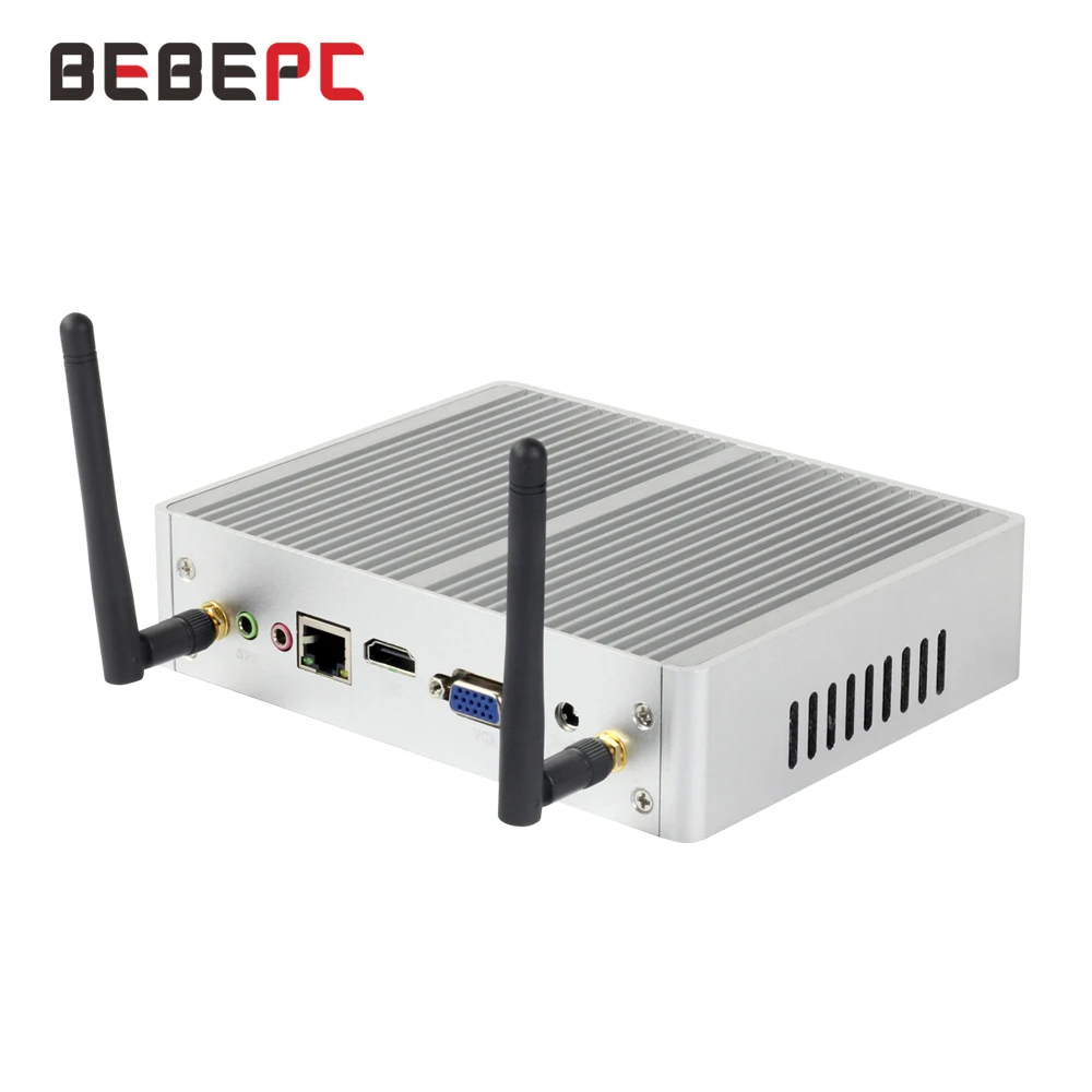 Мини ПК без вентилятора Intel Core i5 7200U i3 4010Y Windows 10 HDMI VGA двойной дисплей 4K HTPC