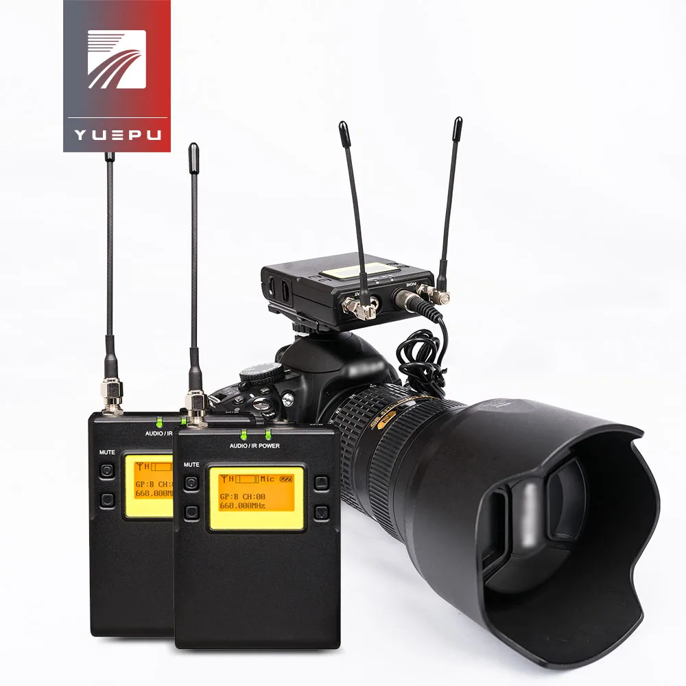 

YUEPU UHF Camera Wireless Lavalier Microphone System Transmitters and Receivers for DSLR Camera &Camcorder