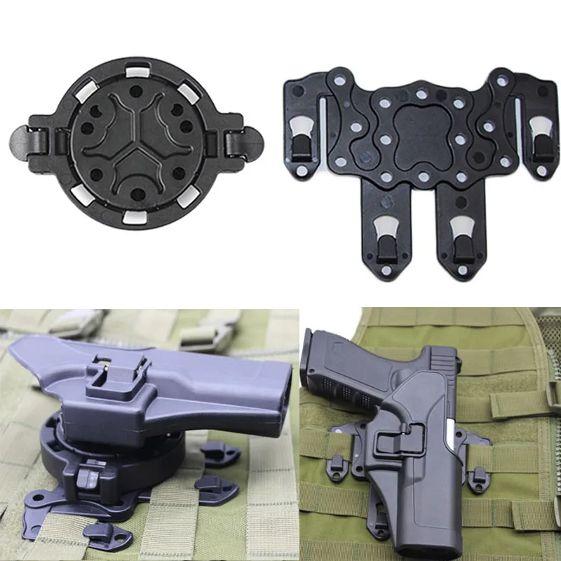 

Tactical CQC Molle Quick Release Gun Holster Platform for Glock 17 19 Beretta M9 Pistol Case Adapter Mount Hunting Accessories