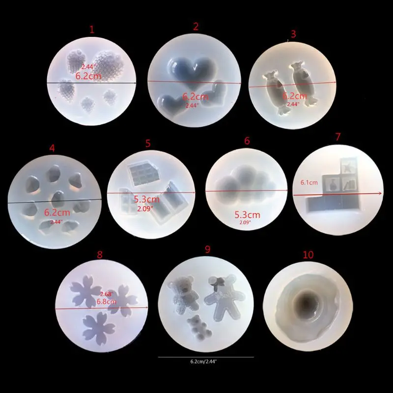 DIY Epoxy Resin Mold Bear Candy Heart Resin Pendant Mold Jewelry Making Tools