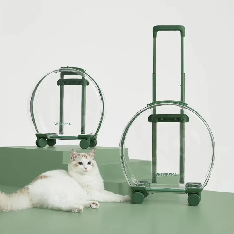 Maleta de burbujas transparente para mascotas, maleta con ruedas para gatos  y perros, bolsa de viaje, Airbag|Portabebés y cochecitos| - AliExpress