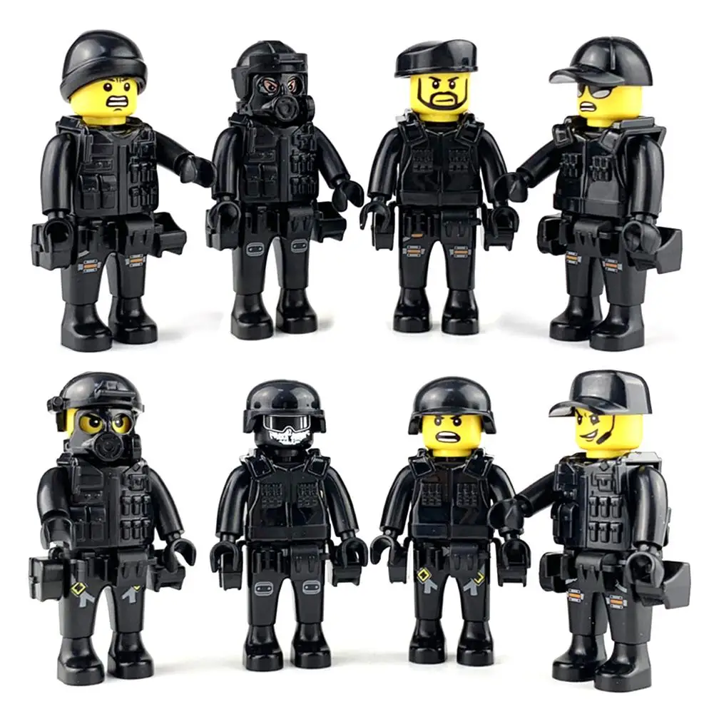 

Police City Dolls Building Blocks Toy With A Variety Of Shapes Scenes Structure Weapon Equipment Police City Dolls For Children