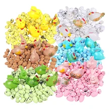 77Pcs Foam Eggs Plastic Chick Rabbit Duck Easter Set DIY Craft Kids Gift Favor Easter Decor For Home Easter Chick Nest Decor