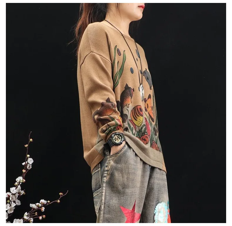 Max LuLu/ модная Корейская одежда женские шерстяные пуловеры в стиле панк женские зимние теплые свитера с принтами повседневные хлопковые трикотажные джемперы