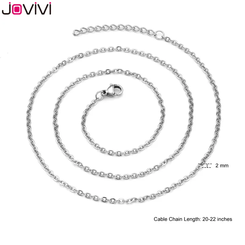 Jovivi 1 шт. 2 мм металлический кабель овальной формы 20 &quotдюймов/22&quot дюймов/24