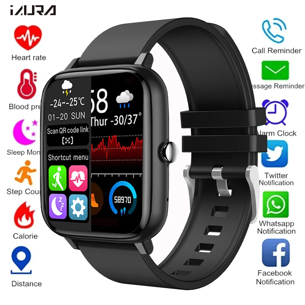

2023 Smart Watch Men Women Heart Rate Fitness Tracker Bracelet Watch Bluetooth Call Waterproof Sport Smartwatch For Android IOS