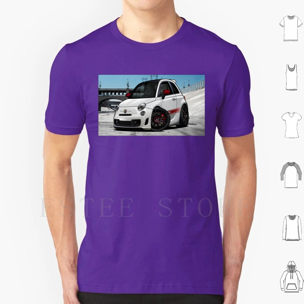 Fiat 500 Abarth 2009 T Shirt Fai Da Te Grande Formato 100% Cotone Fiat Abarth Fiat Abart Fiat 500 Fiat 595 Abart Fiat 595 Abarth 595 595